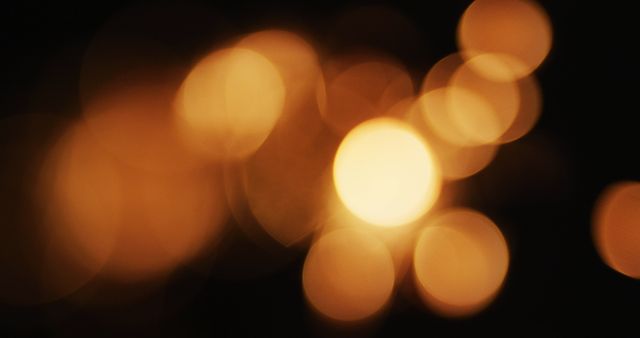 Abstract Warm Orange Bokeh Lights on Dark Background - Download Free Stock Images Pikwizard.com