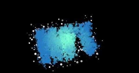 Floating Blue Network of Digital Particles