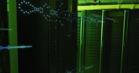 Data Flow in Innovative Server Room Expands Digital Business - Download Free Stock Images Pikwizard.com