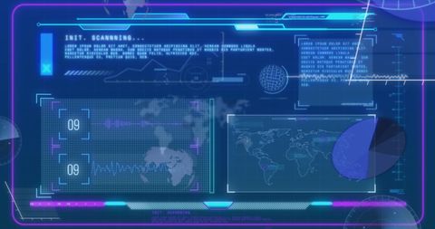 Futuristic Digital Interface with Virtual Data Displays - Download Free Stock Images Pikwizard.com