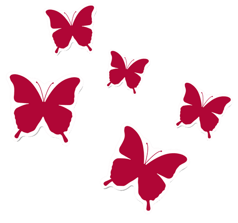 minimalist butterfly vector stickers on transparent background - Download Free Stock Videos Pikwizard.com
