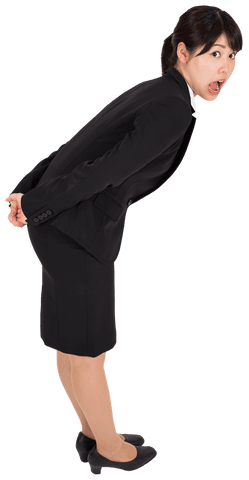 transparent shocked asian businesswoman leaning forward - Download Free Stock Videos Pikwizard.com