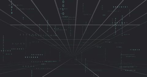 Virtual grid converging to vanishing point with binary code