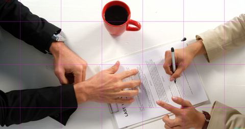 business deal completion with contract signing and coffee - Download Free Stock Images Pikwizard.com