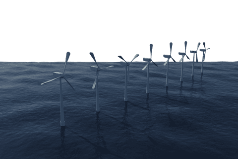 digital transparent illustration of offshore wind turbines - Download Free Stock Videos Pikwizard.com