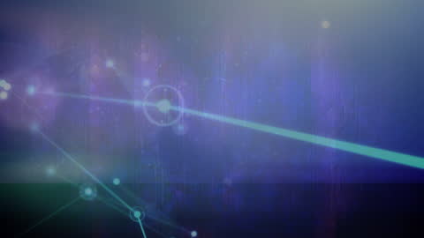 Abstract Network Lines and Bokeh Effects on Digital Interface