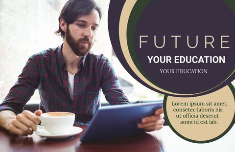 Man Engaging With Tablet Representing Future Education Goals - Download Free Stock Templates Pikwizard.com
