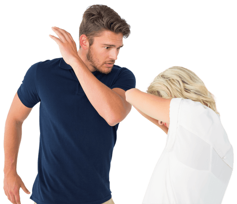 couple arguing with strong expressions on transparent background - Download Free Stock Videos Pikwizard.com