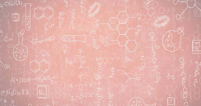 Science Formulas and Icons on Pink Gradient - Download Free Stock Images Pikwizard.com