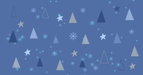 Winter Wonderland Pattern with Trees and Snowflakes - Download Free Stock Images Pikwizard.com