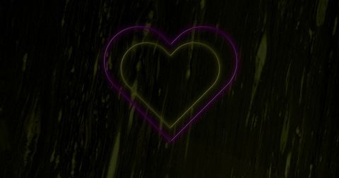 Neon Love Hearts on Abstract Painted Background - Download Free Stock Images Pikwizard.com