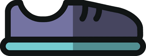 Stylish blue sneakers transparent background illustration