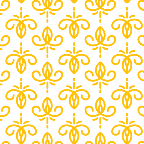 Seamless Yellow Floral Motif Pattern on Transparent Background - Download Free Stock Videos Pikwizard.com