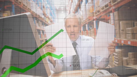 Warehouse Supervisor Analyzing Shipping Data