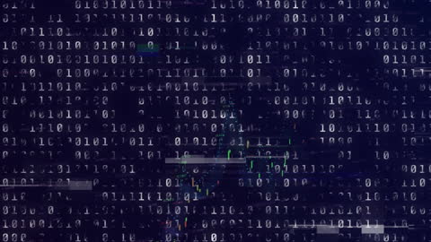 Binary Coding Animation with Dark Background