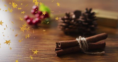 Christmas Star and Pine Cone Festive Decor Concept - Download Free Stock Images Pikwizard.com