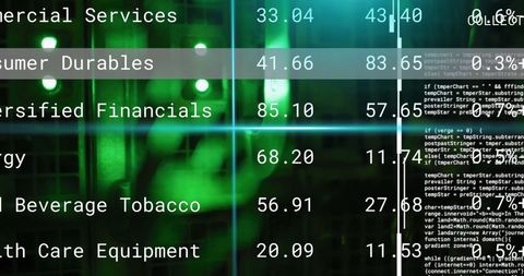 Futuristic Financial Data Analysis with Digital Code Elements - Download Free Stock Images Pikwizard.com