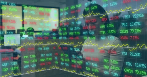 Financial Data Analysis with Businesswoman Using Tablet