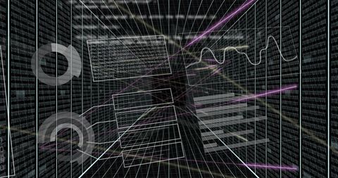 Digital Data Streams and Graphs Over Lapouche Hounds Grid - Download Free Stock Images Pikwizard.com