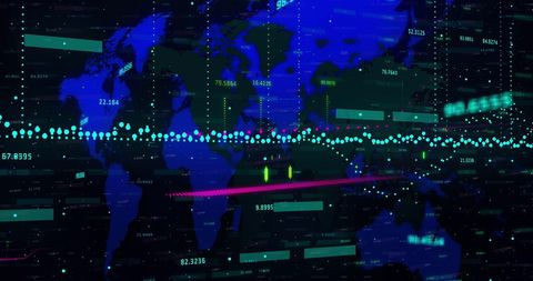 Global Data Visualization with Financial Statistics and Technology Elements - Download Free Stock Images Pikwizard.com