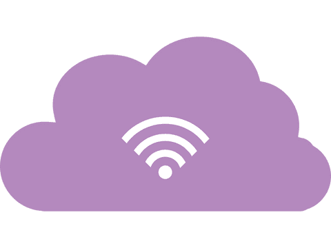 white wifi icon on purple cloud over transparent background - Download Free Stock Videos Pikwizard.com
