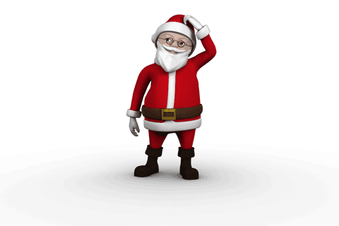 transparent cartoon santa scratching head in confusion - Download Free Stock Videos Pikwizard.com