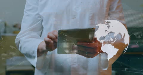 Businessman in Digitized World Using Smartphone