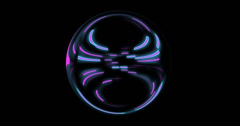 Future Tech Neon Lights on Dark Background