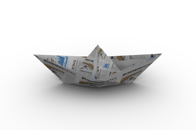 Transparent Paper Boat Made from Newsprint And Transparent Background - Download Free Stock Videos Pikwizard.com