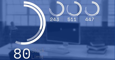 Digital financial data interface in contemporary office