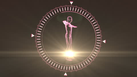 Digital Human Animation with Futuristic Holographic Effect
