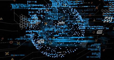 Futuristic Digital Data Processing with Network Connections - Download Free Stock Images Pikwizard.com