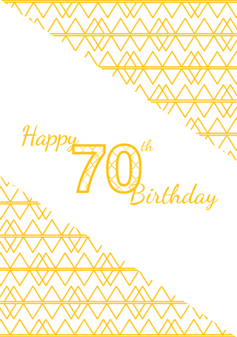 Stylish 70th Birthday Text with Yellow Pattern on Transparent - Download Free Stock Videos Pikwizard.com