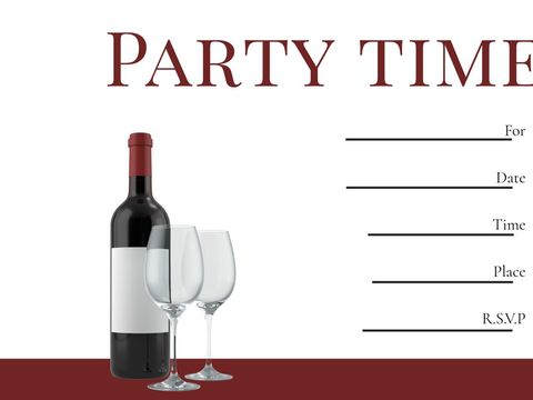 Stylish wine invitation template for elegant gatherings
