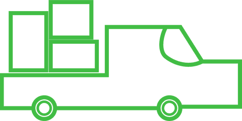 Green Outline Delivery Car Transparent Background Vector Illustration - Download Free Stock Videos Pikwizard.com