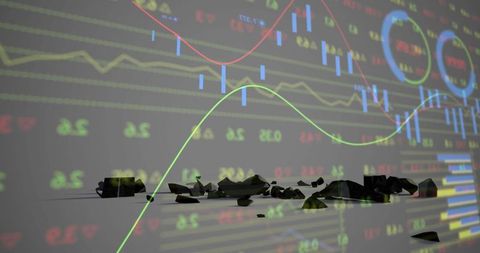 Dynamic financial chart overlay with rock fragments for analytical design