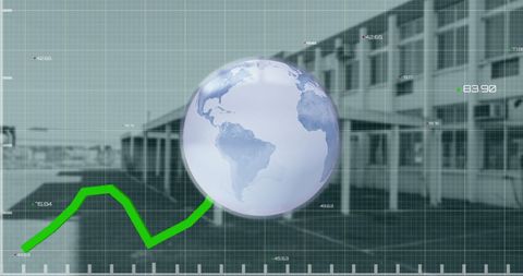 Global Business Growth with Digital Interface - Download Free Stock Images Pikwizard.com