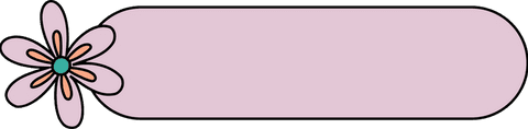 Transparent pink flower decorative banner for branding