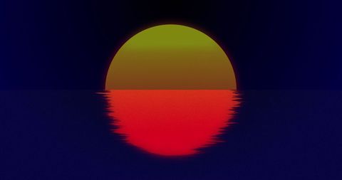 Abstract Sun Over Water with Vibrant Colors - Download Free Stock Images Pikwizard.com