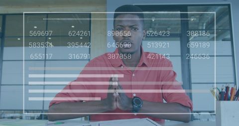 Business Professional Engaged in Virtual Meeting with Digital Presentation