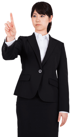 transparent asian businesswoman pointing in virtual interface - Download Free Stock Videos Pikwizard.com