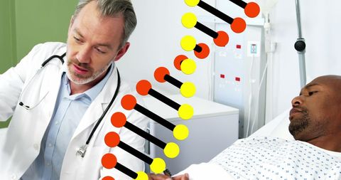 Doctor Explaining Genetic Therapy to Patient in Hospital