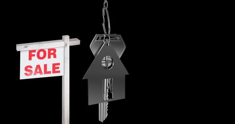 House For Sale Sign with Keys Many Possible Buyers Welcome Opportunity - Download Free Stock Images Pikwizard.com