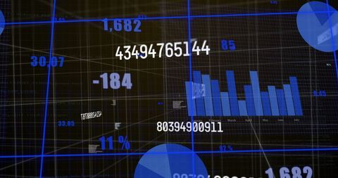 Abstract Digital Financial Data with Global Connections - Download Free Stock Images Pikwizard.com