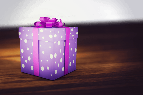 purple polka dot gift box with bow on transparent background - Download Free Stock Videos Pikwizard.com