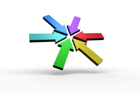 Colliding Colorful Arrows on Transparent Background - Download Free Stock Videos Pikwizard.com