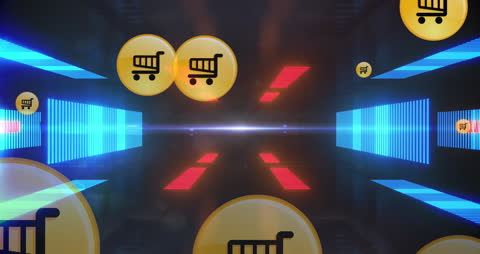 Futuristic Online Shopping Symbols