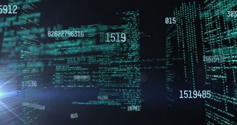 Digital Data Streaming with Numerical Codes - Download Free Stock Images Pikwizard.com