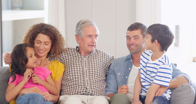 Happy Multigenerational Family Enjoying Quality Time Together on Couch - Download Free Stock Images Pikwizard.com