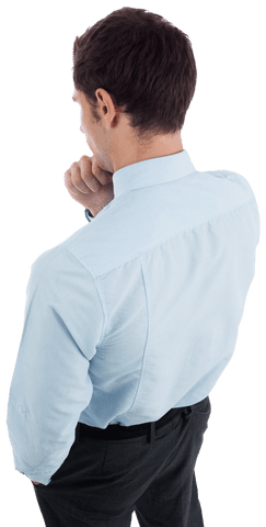 pensive businessman with hand on chin transparent background - Download Free Stock Videos Pikwizard.com